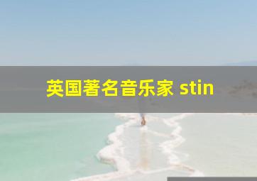 英国著名音乐家 stin